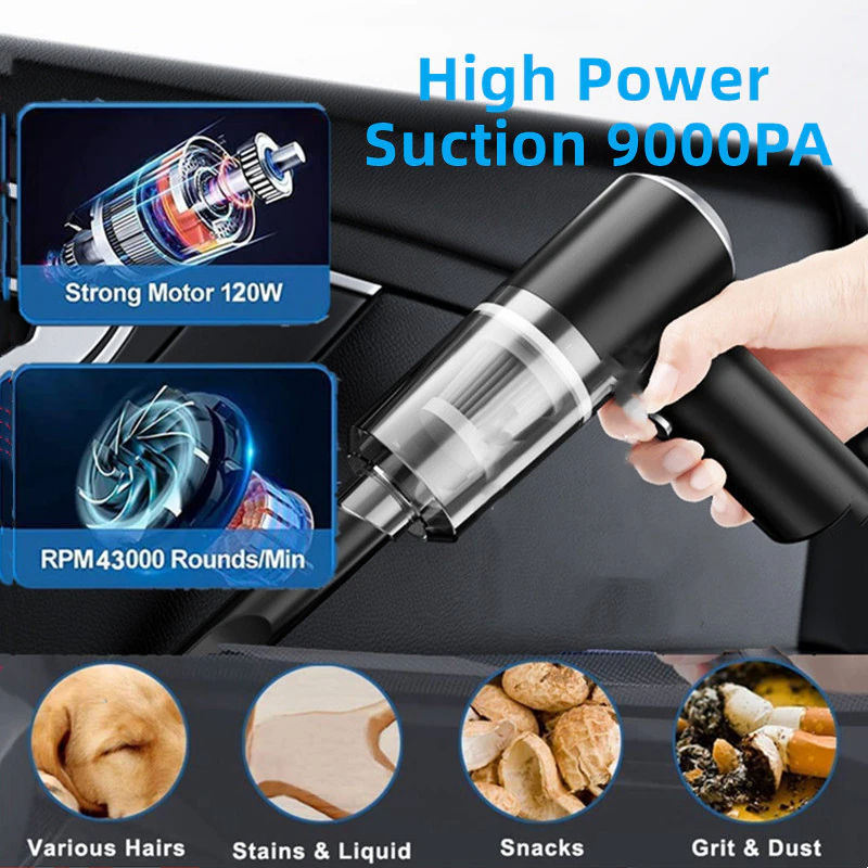120W Cordless Handheld Vacuum Cleaner Small Mini Portable Car Auto
