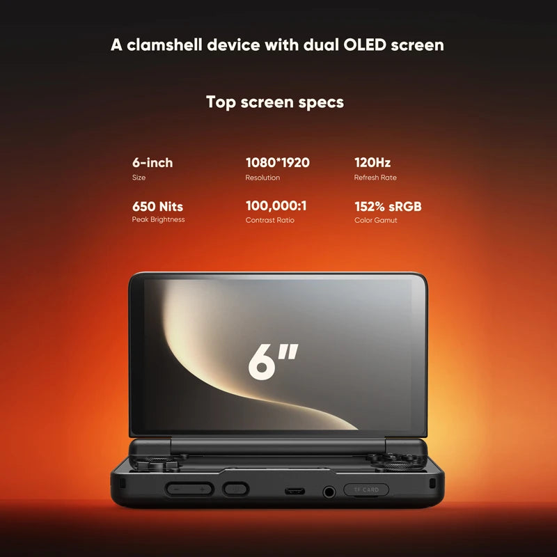 AYN Thor Android Handheld Dual Screen Clamshell 6'' AMOLED Screen
